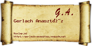 Gerlach Anasztáz névjegykártya
